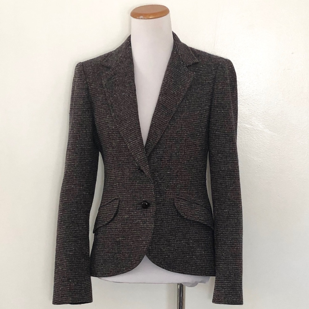 Vintage Tweed Elbow Patch Blazer Small